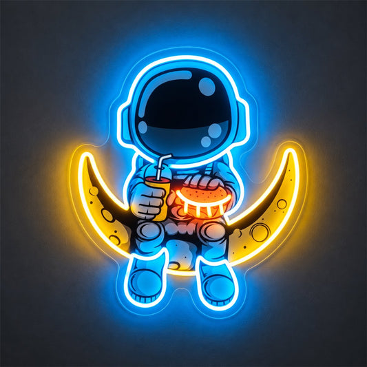 Astronaut on the Moon LED Neon Sign